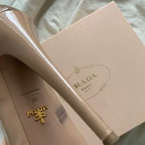 Prada Heels size 39 nude colour.
